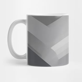 Abstract Gray and White Lines Mug